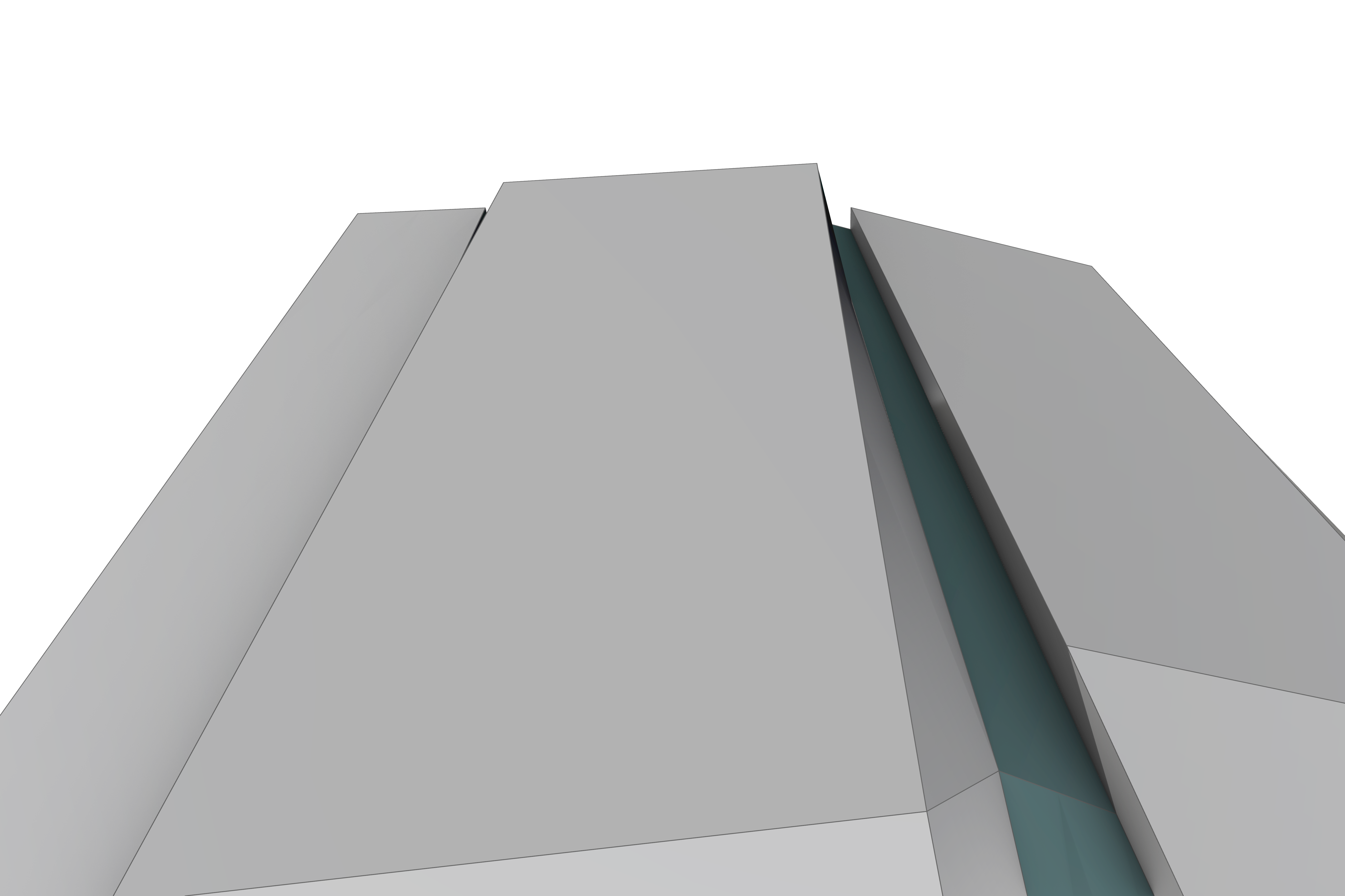 Early architectural massing model received for study
